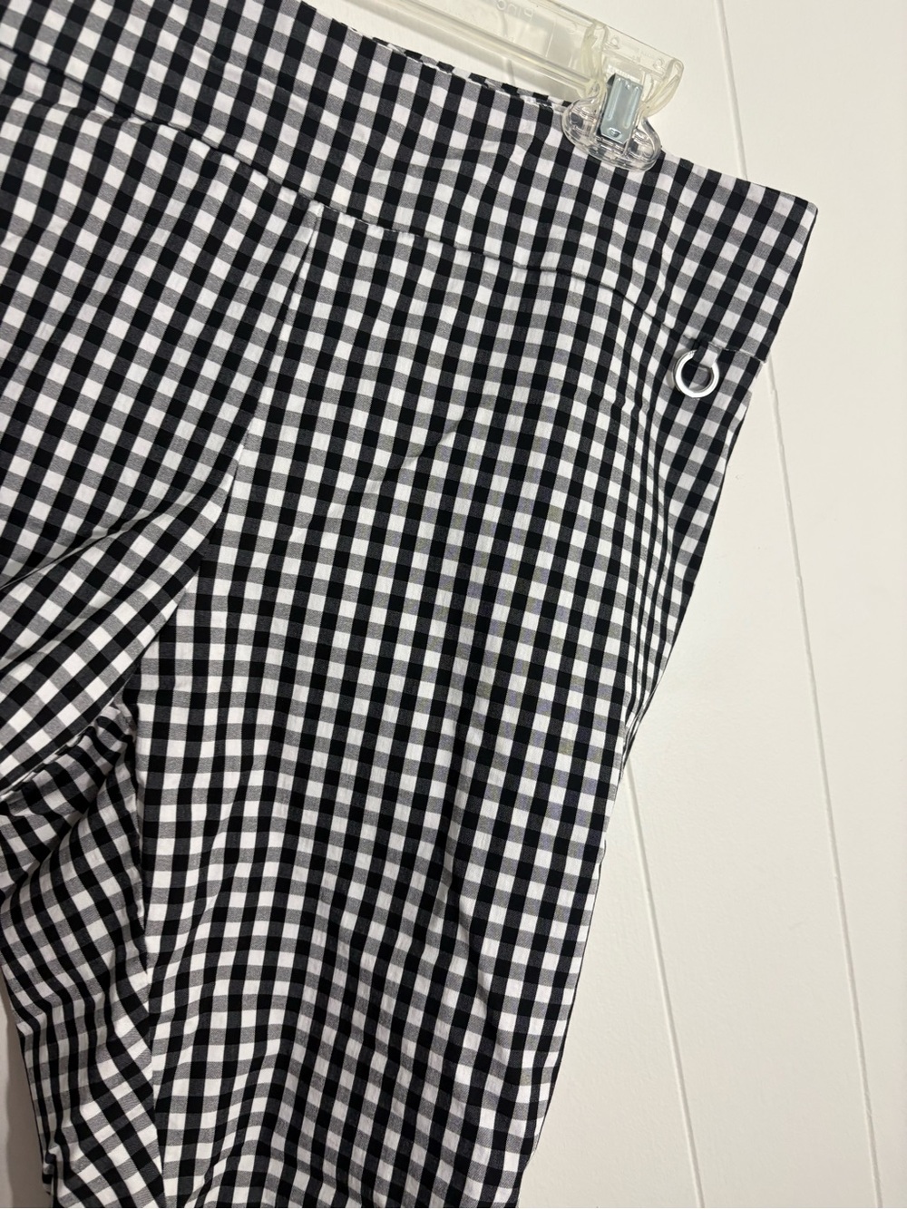 Black & White Gingham Women’s Shorts - Picture 4 of 8